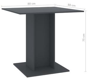 VidaXL 800254 Dining Table Grey 80x80x75 cm Chipboard