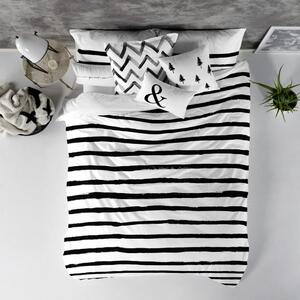 Stripes pamut paplanhuzat, 200 x 200 cm - Blanc
