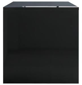 VidaXL magasfényű fekete forgácslap dohányzóasztal 100 x 40 x 40 cm