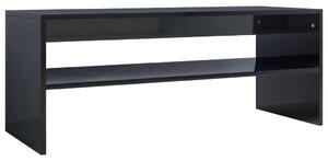 VidaXL magasfényű fekete forgácslap dohányzóasztal 100 x 40 x 40 cm