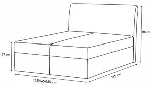 REYNA boxspring kárpitozott ágy, 160x200, omega 91