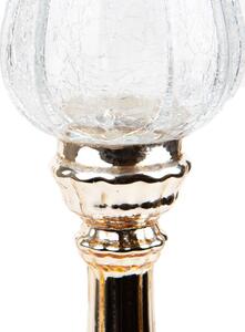 Antikolt üveg mécsestartó kehely szett, 2 db, arany - ROYAL