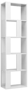 VidaXL magasfényű fehér könyvszekrény/térelválasztó 45 x 24 x 159 cm