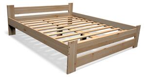 STUDENT tömörfa ágy + DE LUX habmatrac 14 cm + ágyrács AJÁNDÉK 140x200 cm, natúr