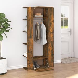 VidaXL füstös tölgy színű szerelt fa előszobaszekrény 97,5x37x99 cm