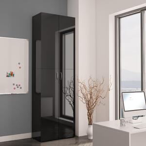VidaXL 800304 Office Cabinet High Gloss Black 60x32x190 cm Chipboard