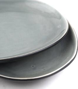 Kerámia tányér szett, 2 db, 21 cm, szürke - VENUS