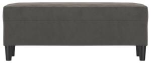 VidaXL sötétszürke bársony pad 100x35x41 cm