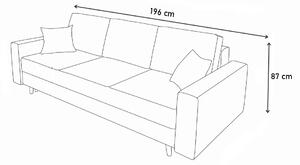 IWA ágyazható kanapé, 196x87x87 cm, bahama 17/gomez 12