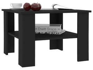 VidaXL fekete forgácslap dohányzóasztal 60 x 60 x 42 cm