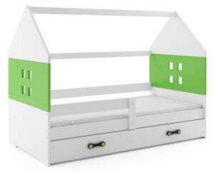 MIDO P1 COLOR gyerekágy + matrac + INGYEN ágyrács 80x160, fehér/zöld