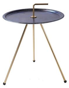 Háromlábú asztalka 42 cm, kék-arany - CIBLE