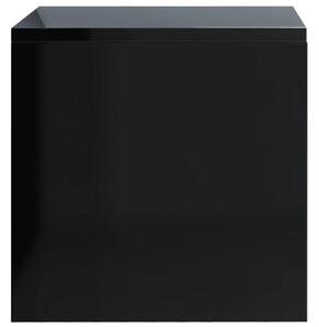 VidaXL magasfényű fekete forgácslap éjjeliszekrény 40 x 30 x 30 cm