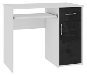 PIN íróasztal, 90x74x50, magasfényű fekete