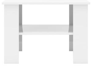 VidaXL magasfényű fehér forgácslap dohányzóasztal 60 x 60 x 42 cm