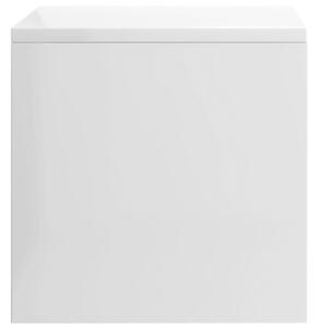 VidaXL magasfényű fehér forgácslap éjjeliszekrény 40 x 30 x 30 cm