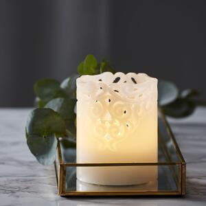 Clary fehér LED viaszgyertya, magasság 10 cm - Star Trading