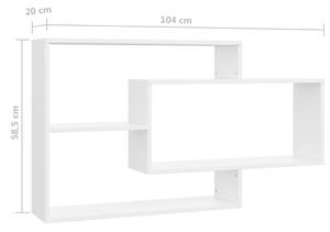 VidaXL fehér forgácslap fali polcok 104 x 20 x 58,5 cm