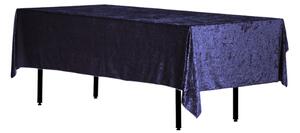 Sötétkék téglalap alakú bársony terítő 280x160cm