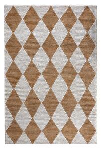 Fehér-natúr színű kézi szövésű jutakeverék szőnyeg 120x170 cm Effie Diamond – Flair Rugs