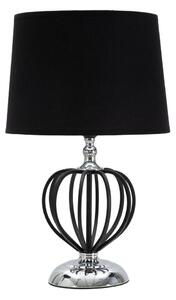 Asztali lámpa, gömb alakú fekete vázzal, ezüst - ELEGANTE