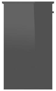 VidaXL fekete magasfényű forgácslap íróasztal 90 x 45 x 76 cm