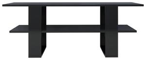 VidaXL magasfényű fekete forgácslap dohányzóasztal 110 x 55 x 42 cm