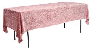 Téglalap alakú rózsaszín bársony terítő 280x160cm Bársony