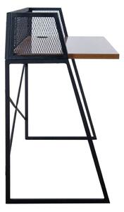 Íróasztal, fém vázzal, 122x54 cm, diófa - STUDENT