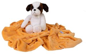 Carol gyermek takaró plüssjátékkal, kutyusos, 85 x 100 cm