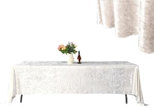 Téglalap alakú bársony terítő bézs színben 280x160cm Bársony