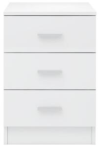 VidaXL magasfényű fehér forgácslap éjjeliszekrény 38 x 35 x 56 cm