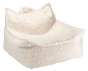Krémszínű buklé gyerek babzsákfotel Chair – Wigiwama
