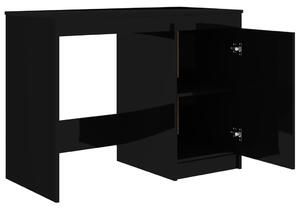 VidaXL magasfényű fekete forgácslap íróasztal 100 x 50 x 76 cm