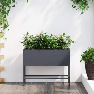Magas Kerti Cserép Antracit 60 x 26 x 45 cm Acél
