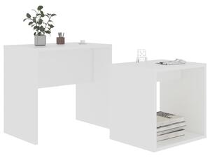 VidaXL fehér forgácslap dohányzóasztal szett 48 x 30 x 45 cm