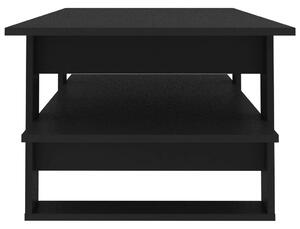 VidaXL fekete forgácslap dohányzóasztal 110 x 55 x 42 cm