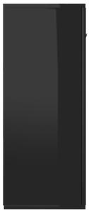 VidaXL magasfényű fekete forgácslap tálalószekrény 105 x 30 x 75 cm