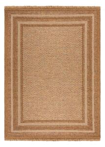 Natúr színű kültéri-beltéri szőnyeg 120x170 cm Layla Border – Flair Rugs