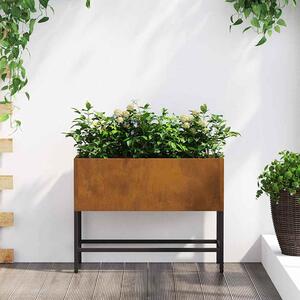 Magas Kerti Cserép Rozsdás 60 x 26 x 45 cm Időjárásálló acél
