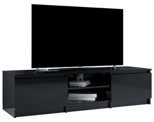 VidaXL magasfényű fekete forgácslap TV-szekrény 140 x 40 x 35,5 cm
