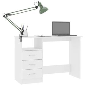 VidaXL fehér forgácslap íróasztal fiókokkal 110 x 50 x 76 cm