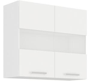 ALBERTA üvegezett felső konyhaszekrény 80 GS-72 2F, 80x71,5x31, fehér