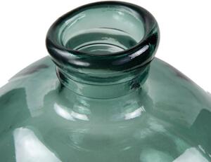 Kerek üveg váza, újrahasznosított üvegből, 33 cm, zöld - BULLE DE SAVON