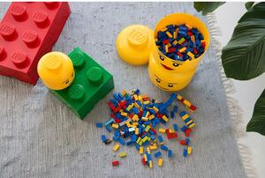 Sárga fej alakú tárolódoboz, kacsintás, 10,5 x 10,6 x 12 cm - LEGO®