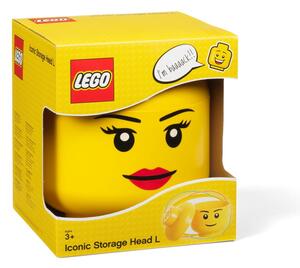 Lány minifigura fejformájú tároló, ⌀ 24,2 cm - LEGO®