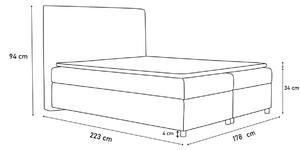 OLIVER kárpitozott ágy, 160x200, fehér öko bőr