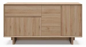 Natúr színű komód tölgyfa dekorral 146x76x45 cm Carpi – Marckeric