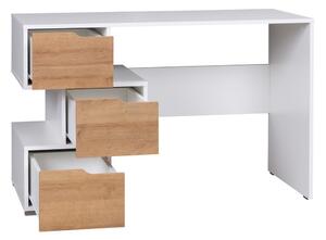 DITA íróasztal, 120x75x50, grafit/fehér/tölgy artisan