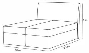DITA P1 ágy, 90x200, fehér/tölgy artisan/avellino 101